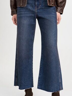 Veronica Beard Dark Blue Wide-Leg Jeans